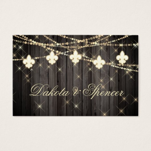Fleur de Lis Rustic Lights | Bendemisch goed Visitekaartjes (Voorkant)