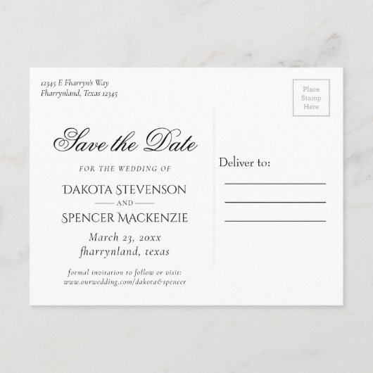 Fleur de Lis Rustic Lights | Boho Chic Wedding Aankondigingskaart (Achterkant)