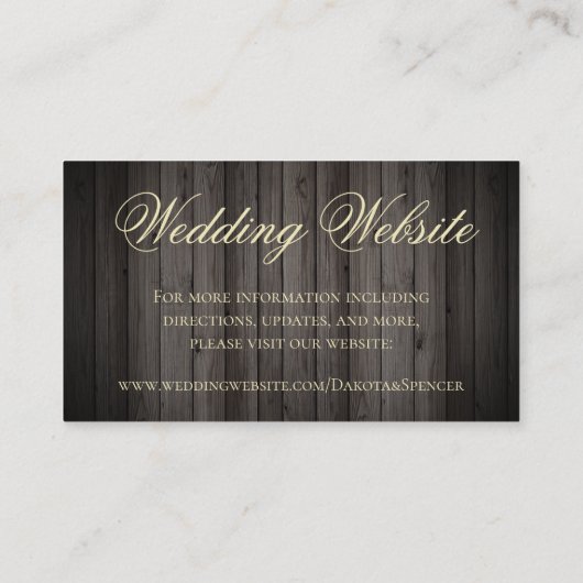 Fleur de Lis Rustic Lights | Boho Wedding Website Informatiekaartje (Achterkant)