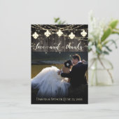 Fleur de Lis Rustic Lights | Foto's en Bedankkaart (Staand voorkant)