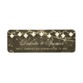 Fleur de Lis Rustic Lights | Terugkeeradres Boho Etiket (Voorkant)