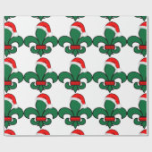 Fleur De Lis Santa Cadeaupapier (Vlak)