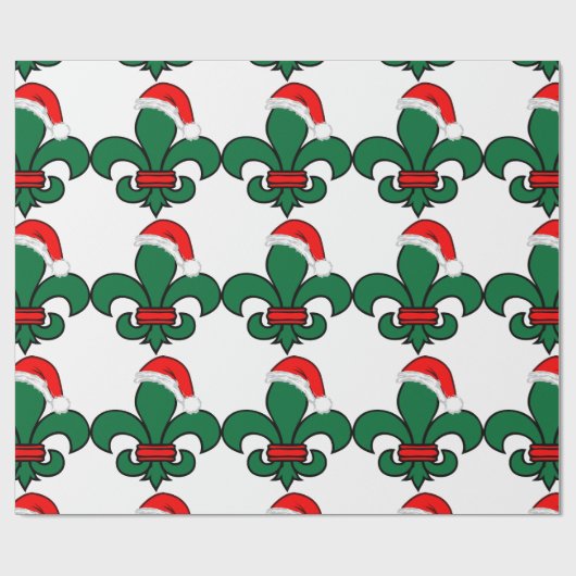 Fleur De Lis Santa Cadeaupapier (Vlak)