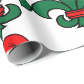Fleur De Lis Santa Cadeaupapier (Rol Hoek)