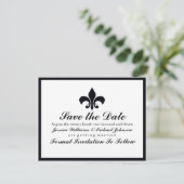 Fleur de Lis Save the Date (Staand voorkant)