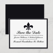 Fleur de Lis Save the Date (Voorkant / Achterkant)
