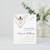 Fleur de Lis Save the Date (Staand voorkant)