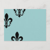 Fleur de lis Save the Date Briefkaart (Achterkant)