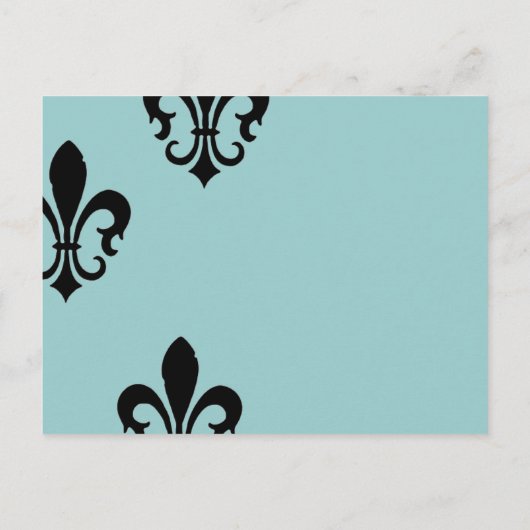 Fleur de lis Save the Date Briefkaart (Achterkant)