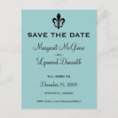 Fleur de lis Save the Date Briefkaart (Voorkant)