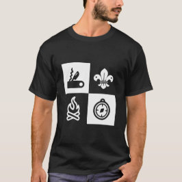 Fleur de lis Scouting Campfire Compass T-shirt