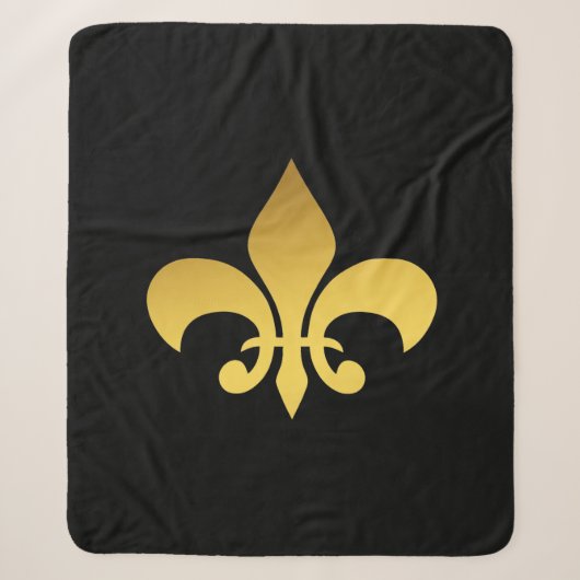 Fleur de lis sherpa deken (Voorkant)