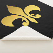 Fleur de lis sherpa deken (3/4)
