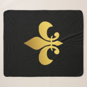Fleur de lis sherpa deken (Voorkant (horizontaal))