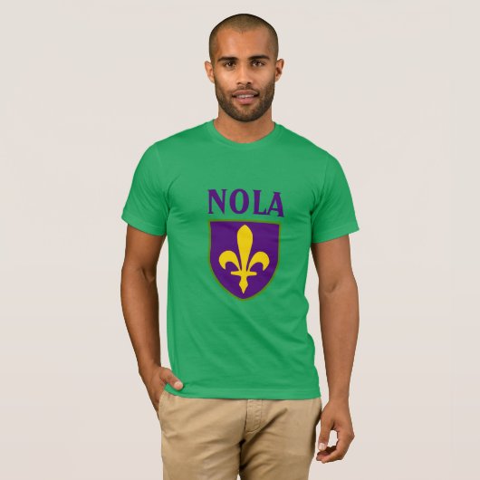 Fleur De Lis Shield, NOLA T-shirt (Voorkant volledig)