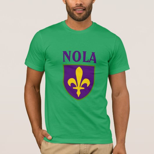 Fleur De Lis Shield, NOLA T-shirt (Voorkant)