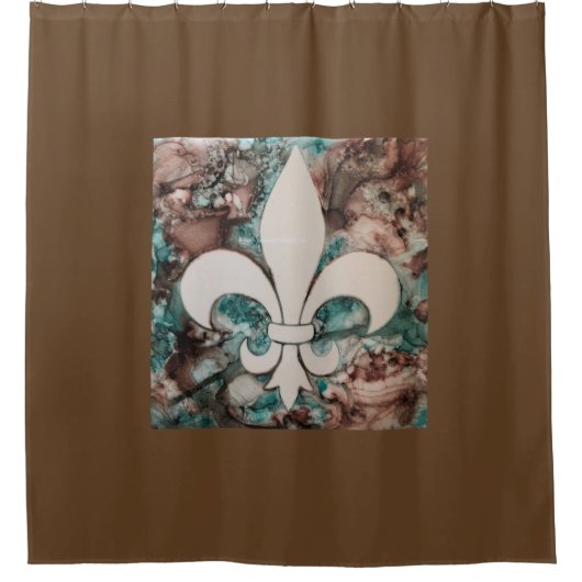 Fleur De Lis Shower Curtain Douchegordijn (Voorkant)