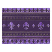 Fleur-de-lis-sierandel Amethyst-paars Tafelkleed (Voorkant (Horizontaal))