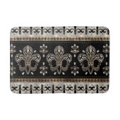 Fleur-de-lis-sierbloem - Pearl en Gold Badmat (Voorkant)