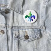 Fleur-de-Lis:  Signature Patronen by Naveen Ronde Button 5,7 Cm (In situ)
