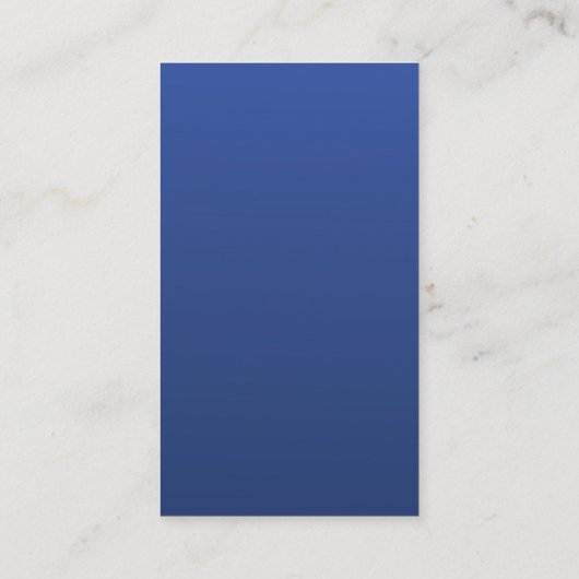 Fleur de Lis Silver Navy Blue Visitekaartje (Achterkant)