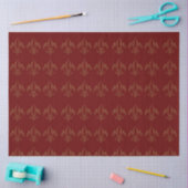 Fleur De Lis Simple Elegant Red en Gold Tissuepapier (Craft)
