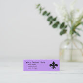 Fleur de Lis Skinny-profielkaart Mini Visitekaartje (Staand voorkant)