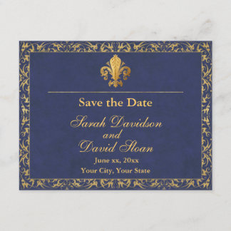 Fleur_de_lis sparen de Datum Save The Date