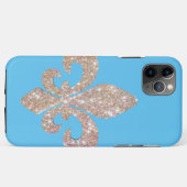 Fleur De Lis Sparkle Glitter mardi gras Case-Mate iPhone Case (Achterkant (horizontaal))