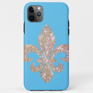 Fleur De Lis Sparkle Glitter mardi gras Case-Mate iPhone Case