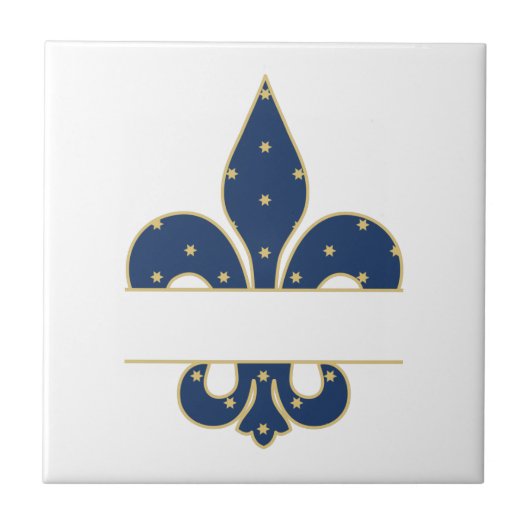 Fleur-de-lis Split Tegeltje (Voorkant)