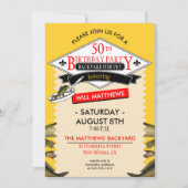 Fleur de Lis Spoof Fish Fry 50th Birthday Kaart (Voorkant)