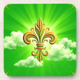 Fleur de Lis St. Patrick's Day Bier Onderzetter
