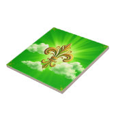 Fleur de Lis St. Patrick's Day Tegeltje (Zijkant)