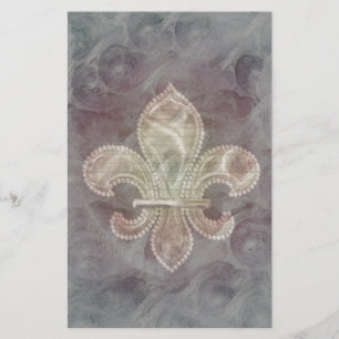 Fleur De Lis stationery-optionele lijnen Briefpapier