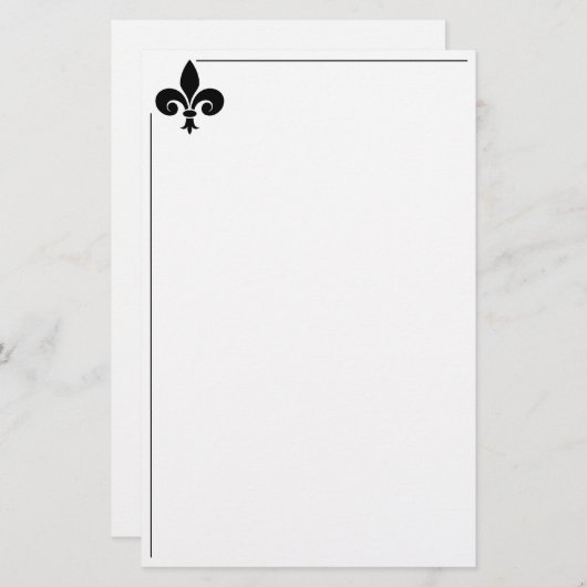 Fleur De Lis Stationery Paper Briefpapier (Voorkant / Achterkant)