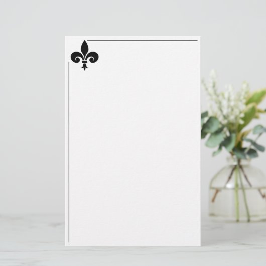 Fleur De Lis Stationery Paper Briefpapier (Staand voorkant)
