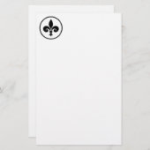 Fleur De Lis Stationery Paper Briefpapier (Voorkant / Achterkant)