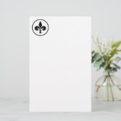 Fleur De Lis Stationery Paper Briefpapier (Staand voorkant)