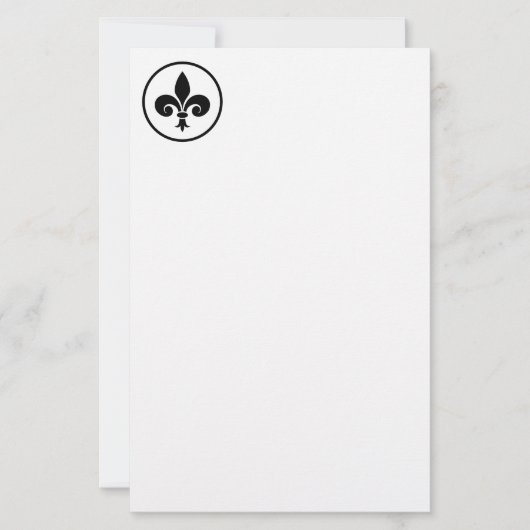 Fleur De Lis Stationery Paper Briefpapier (Voorkant)