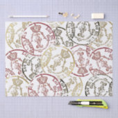 Fleur de Lis Stempel Franse Kroon Koninklijke Deco Tissuepapier (Craft)