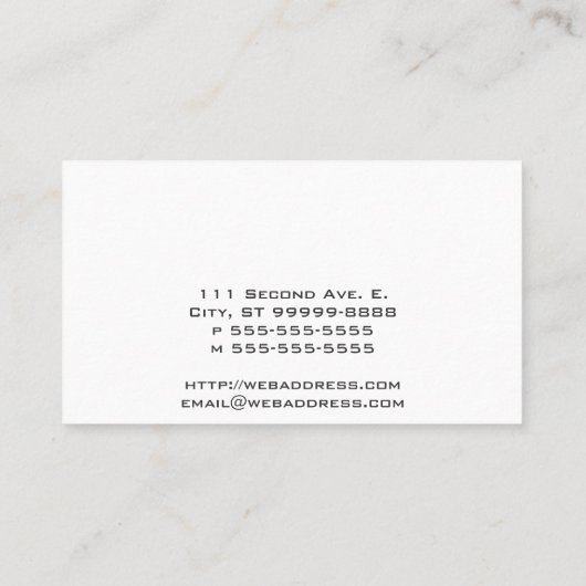 Fleur De Lis - Stripey Visitekaartje (Achterkant)