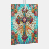 Fleur-de-Lis Suncatcher Glas in lood Design Glas Ornament (Voorkant Rechts)