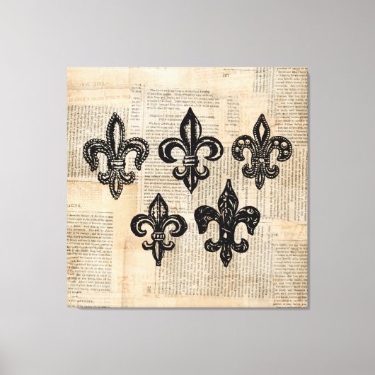  Fleur de Lis Symbols Fleur-de-lis Art Canvas Afdruk (Voorkant)