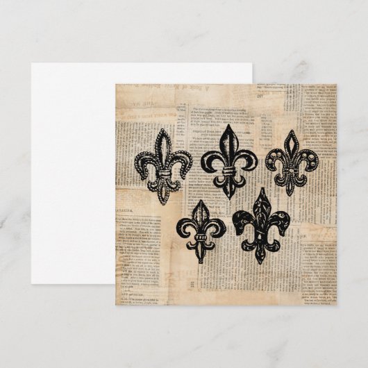 Fleur de Lis Symbols Fleur-de-lis Art Kaart (Voorkant / Achterkant)
