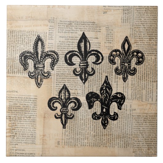 Fleur de Lis Symbols Fleur-de-lis Art Tegeltje (Voorkant)