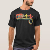 Fleur De Lis Symboö Retro  Sunset Rainbow T-shirt (Voorkant)