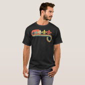 Fleur De Lis Symboö Retro  Sunset Rainbow T-shirt (Voorkant volledig)