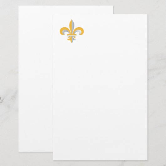 Fleur de Lis-symbool Briefpapier (Voorkant / Achterkant)