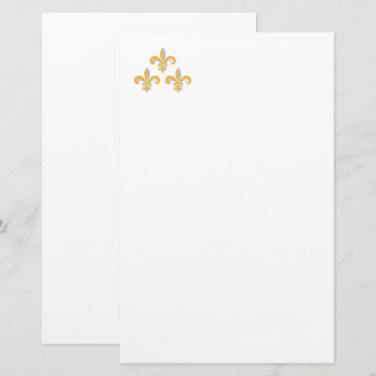 Fleur de Lis-symbool Briefpapier (Voorkant / Achterkant)